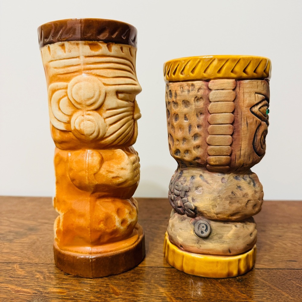 Lot of 2 Trader Dick's Nugget Casino Tiki Mugs Reno Nevada Vintage Barware - Picture 4 of 16